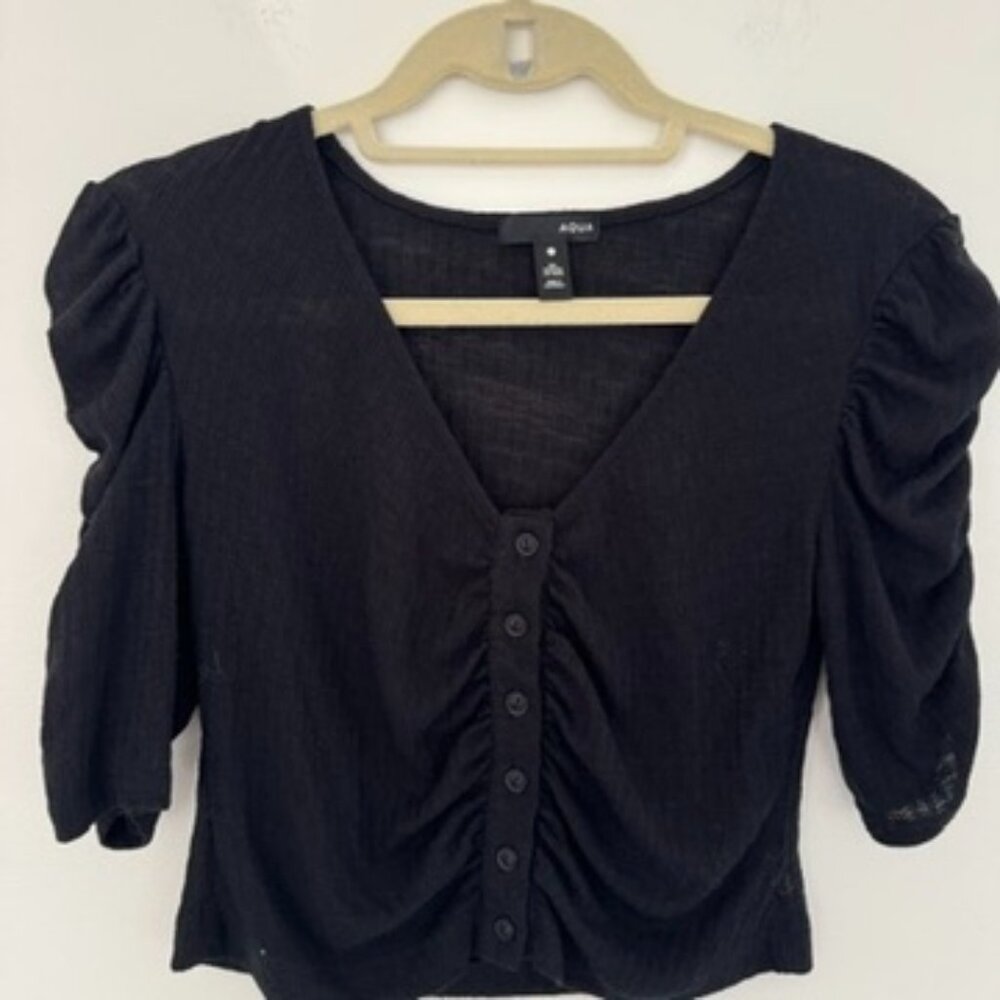 Aqua Knit Top Black size S